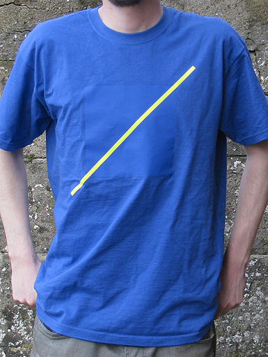 Free Spirit [ANARCHIST-FLAG] - t-shirt - neon yellow, royal blue on royal blue // Photo 1