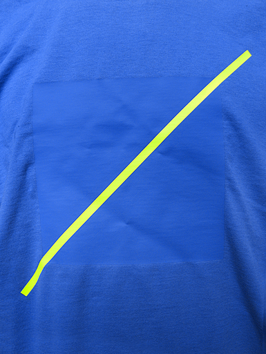 Free Spirit [ANARCHIST-FLAG] - t-shirt - neon yellow, royal blue on royal blue // Photo 2