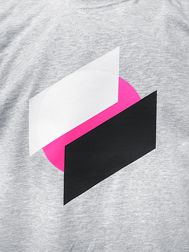 Two Point O [ANTIFA / DIRECT-ACTION] - t-shirt - white, black, neon pink on heather grey // Photo 2