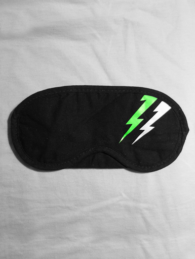 Flash [DREAMS-OF-REVOLUTION] - sleep-mask - white, neon green on black // Photo 3