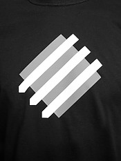 squared-circle, t-shirt, black – Front