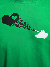 love-army, t-shirt, green – Front